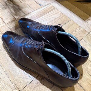 Ferragamo Brown Leather Oxfords | Men's Size 10.5
